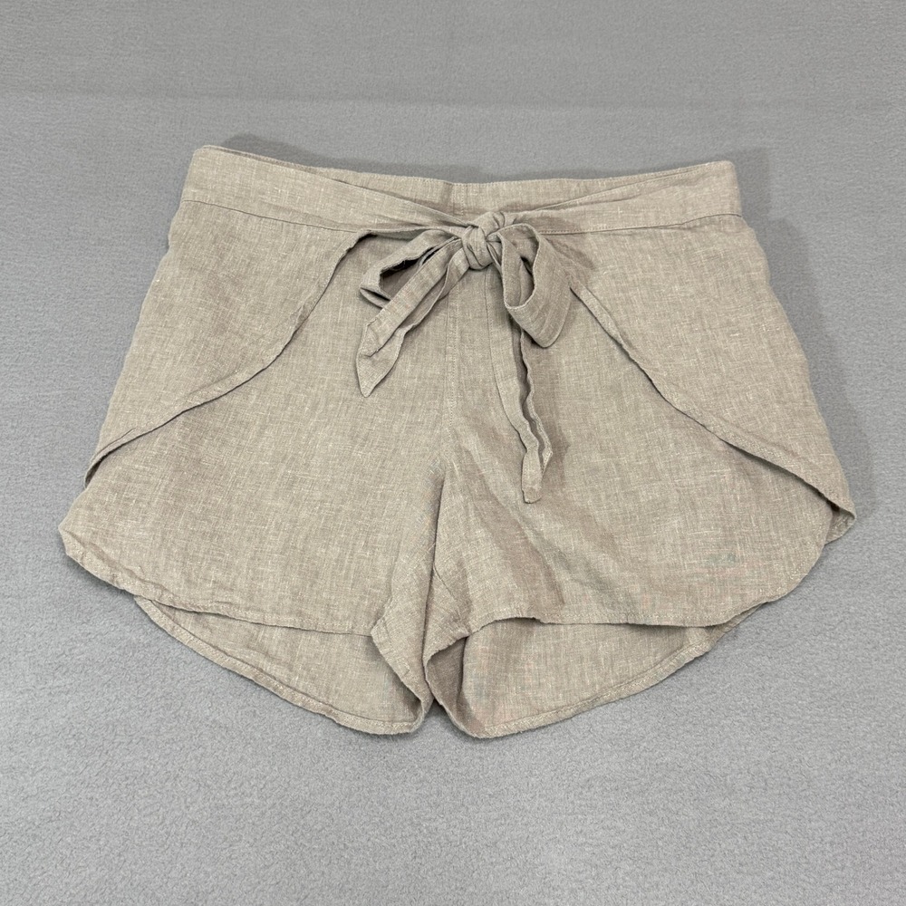Patagonia Garden Island Shorts Womens S Tan Hemp Tie Waist‎ Tulip Hem Coastal